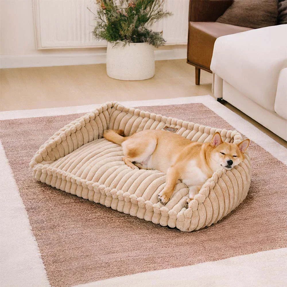 Plush Warmth Removable Orthopaedic Wedge Bolster Dog Sofa Bed - CosySlope