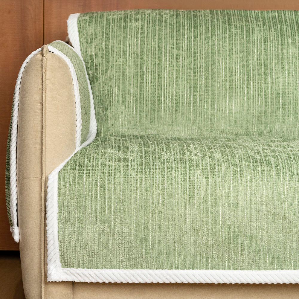All-Season Striped Pet Rug Furniture Protector with Armrest Sofa Cover - Keep Still