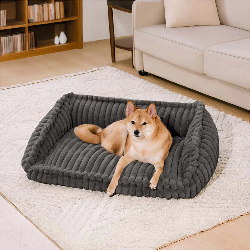 Plush Warmth Removable Orthopaedic Wedge Bolster Dog Sofa Bed - CosySlope