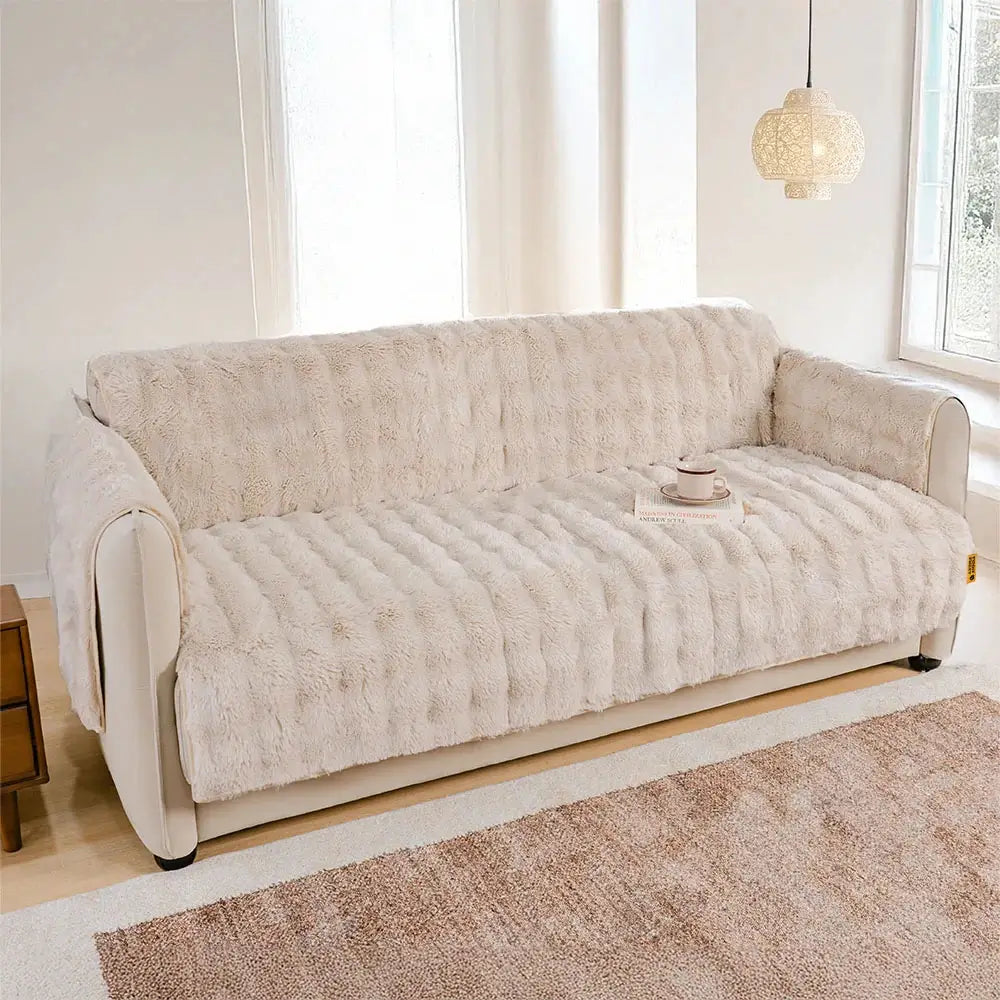 Water-resistant Fluffy Soft Furniture Protector Sofa Cover-EverDry