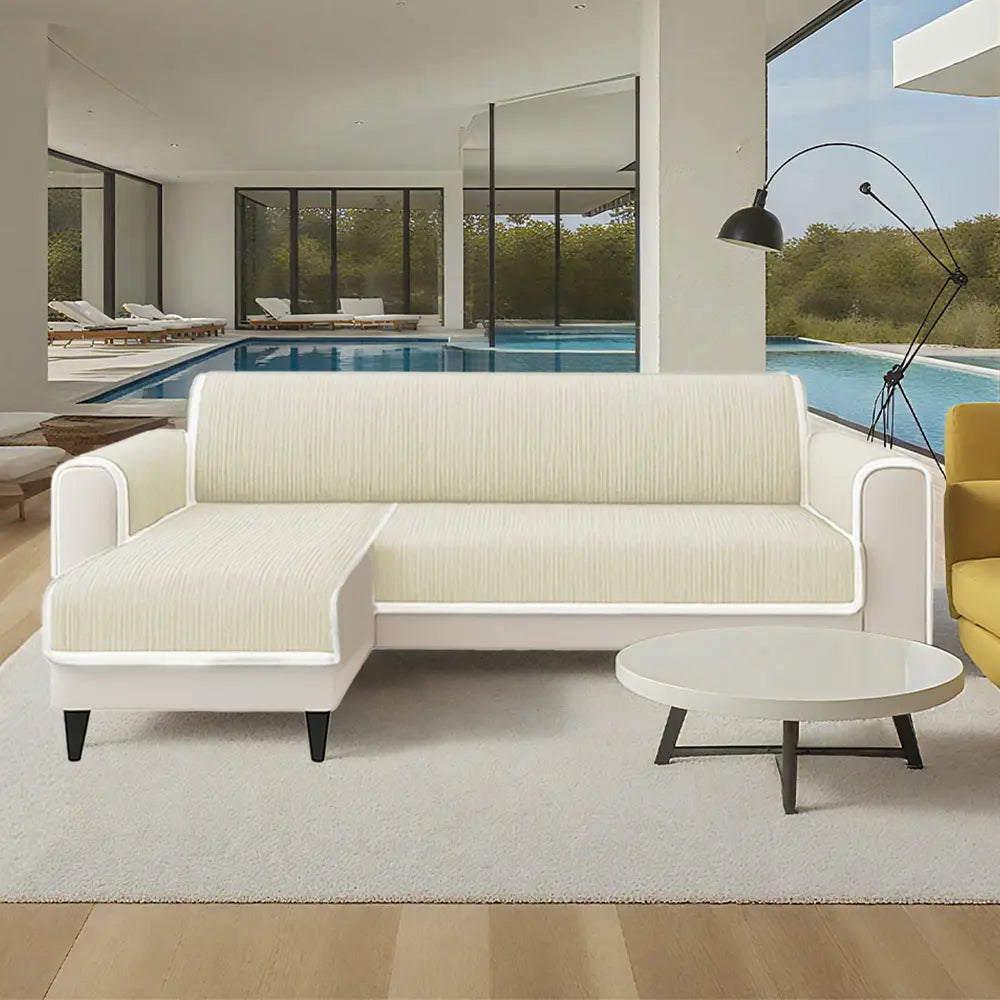 All-Season Striped Pet Rug Furniture Protector with Armrest Sofa Cover - Keep Still