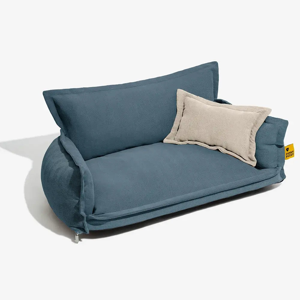 All-Season Chenille Dual-layer Removable Sponge Orthopaedic Dog Bed With Pillow