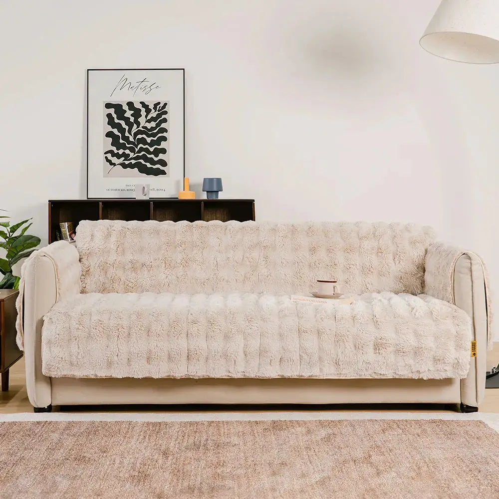 Water-resistant Fluffy Soft Furniture Protector Sofa Cover-EverDry