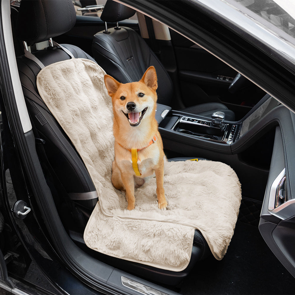 Fluffy Cosy Calming Pet Blanket Car Seat Protector Cover - Sure step