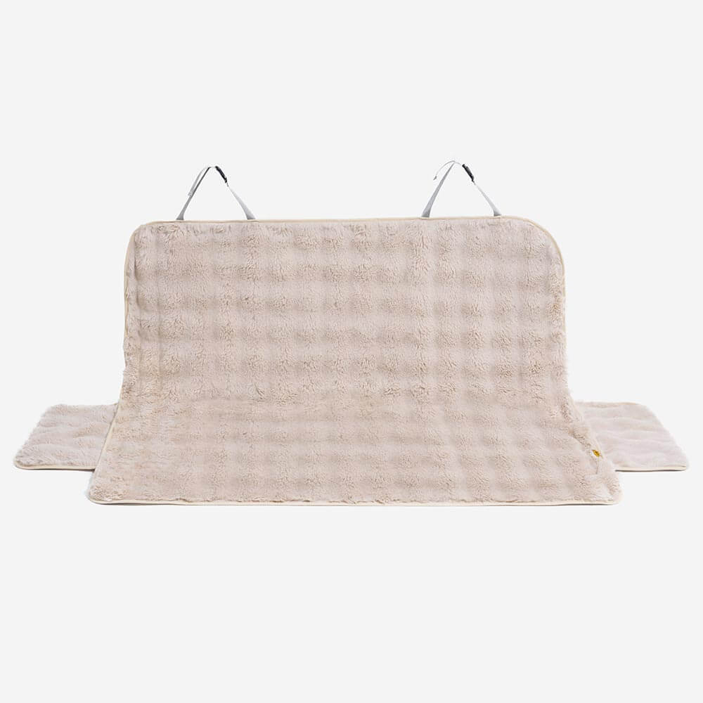 Fluffy Cosy Calming Pet Blanket Car Seat Protector Cover - Sure step