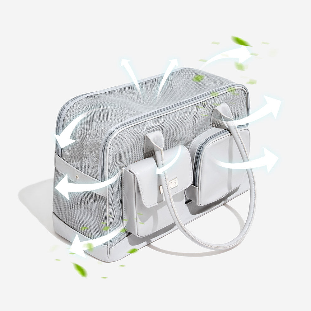 Lightweight Breathable Mesh Safe Pet Carrier - Urban Ease