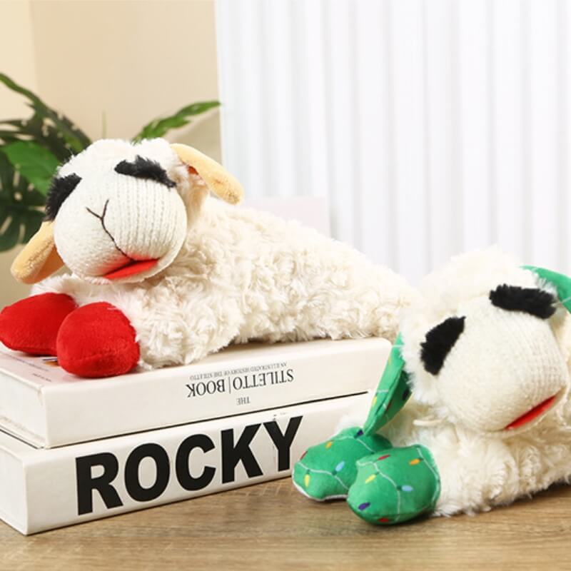Adorable Plush Lamb Squeaker Toy Dog Interactive Toy