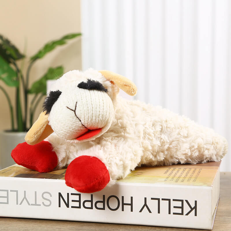Adorable Plush Lamb Squeaker Toy Dog Interactive Toy