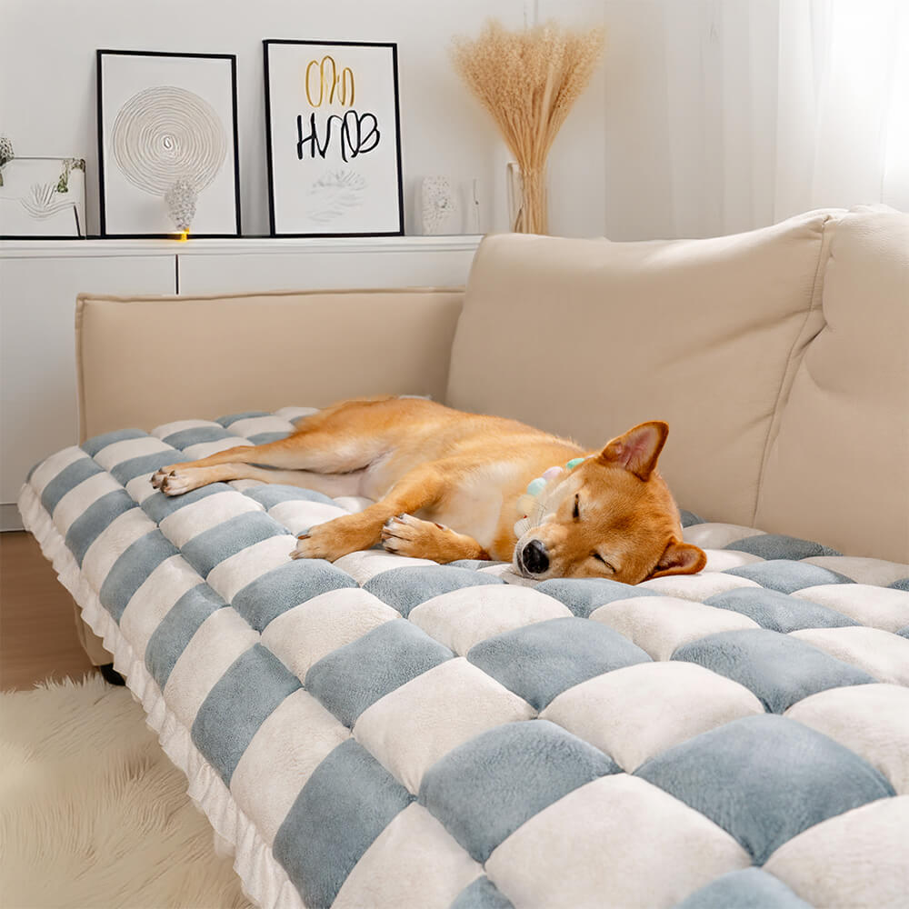 All-Season Plaid Pet Mat Scratch-Resistant Protector Sofa Cover