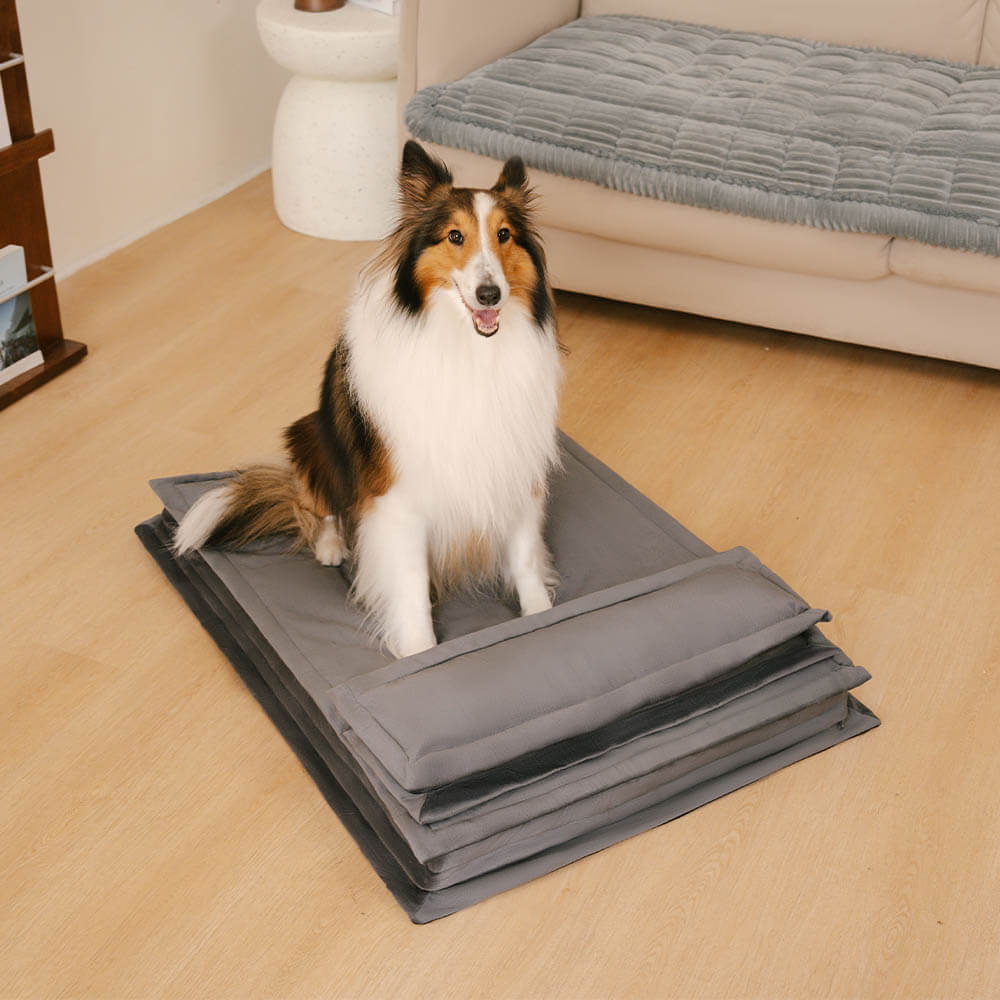 Anti-Anxiety with Sponge Support Deep Sleeping Dog Bed
