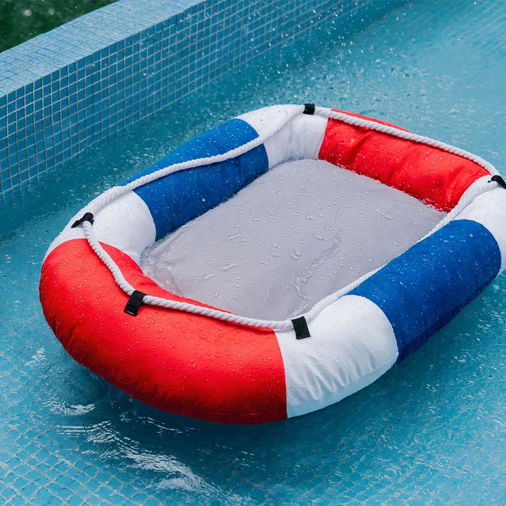Summer Cooling Waterproof Boat-Shaped Pet Bed with Pillow – Chill Raft