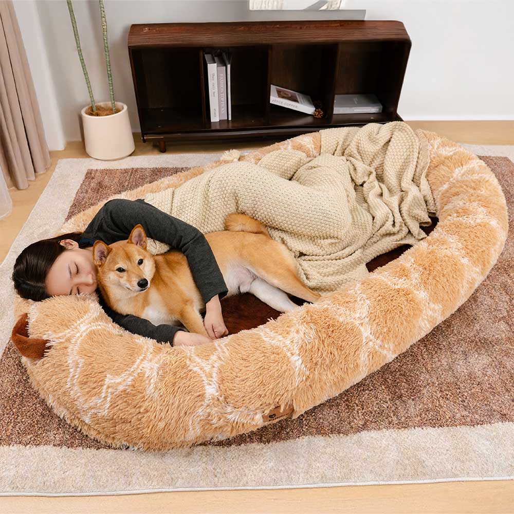 Luxury Super Large Sleep Deeper Human Dog Bed