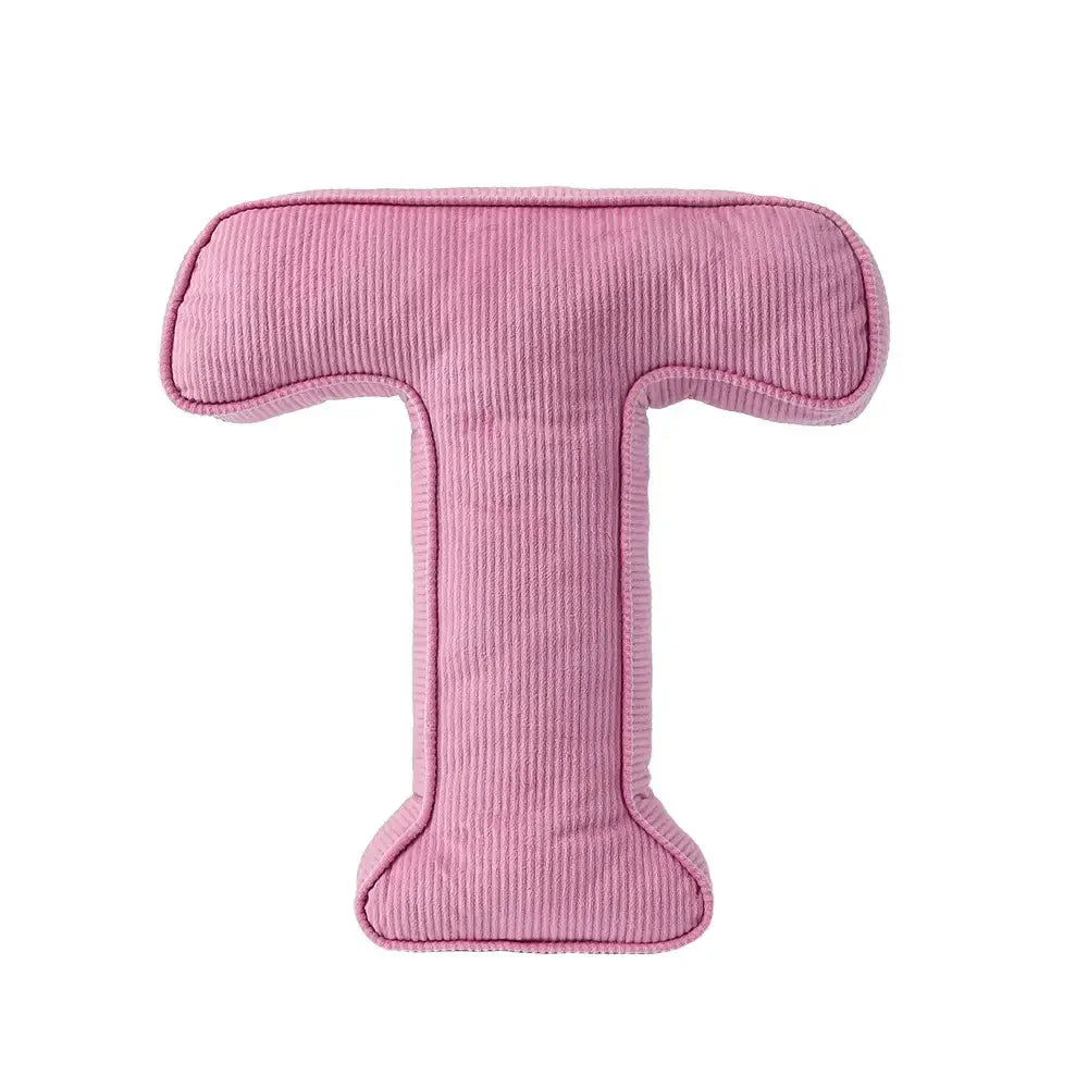 Corduroy Soft Hugging Letter Sofa Pillow