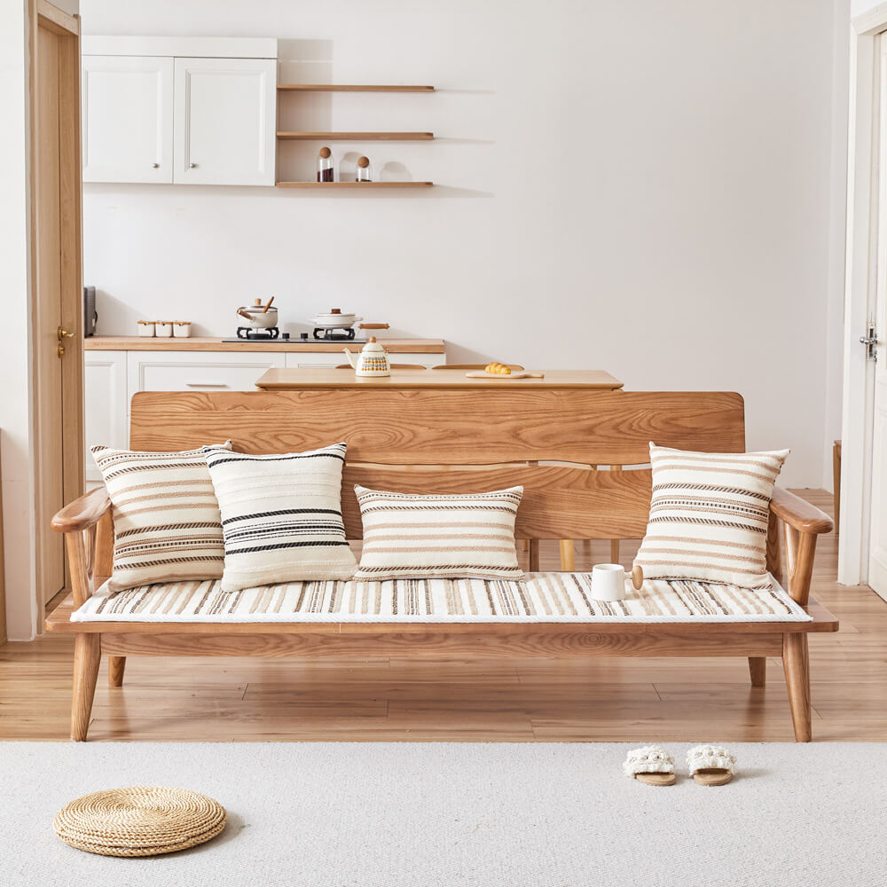 Cosy Chenille Striped Plush Sofa Protector Pet Mat Non-slip Sofa Cover