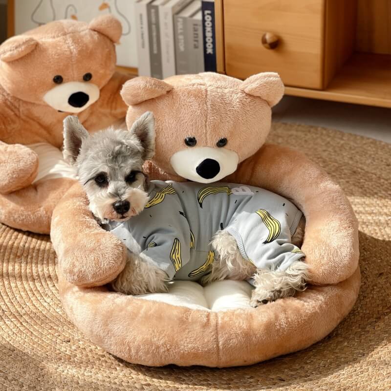 Cute Detachable Cuddle Bear Dog & Cat Bed