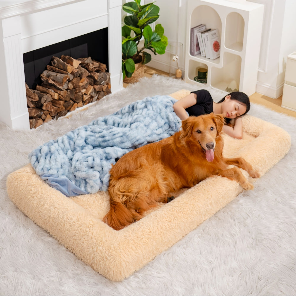 Luxury Super Large Sleep Deeper Human Dog Bed