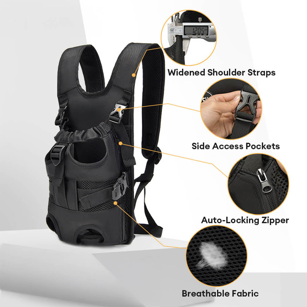 Breathable and Adjustable Portable Front-Hugging Backpack Dog Travel Bag