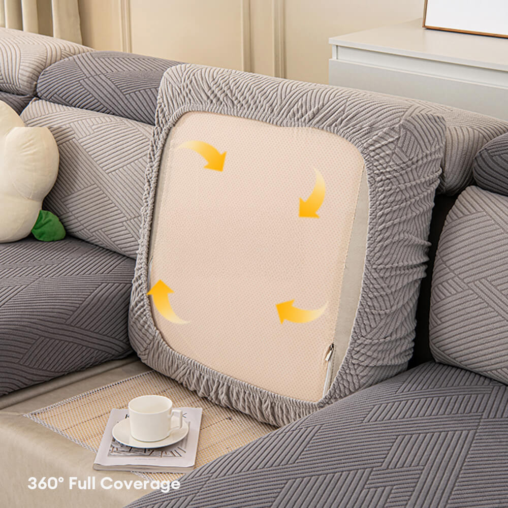Modern Geometric Stretch Full-Wrap Magic Sofa Cover