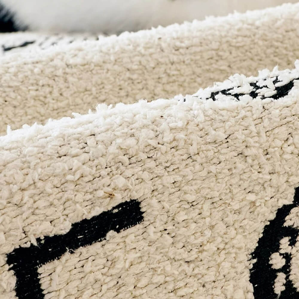 Soft Thickened Plush Sofa Cover with Irregular Wave Edges