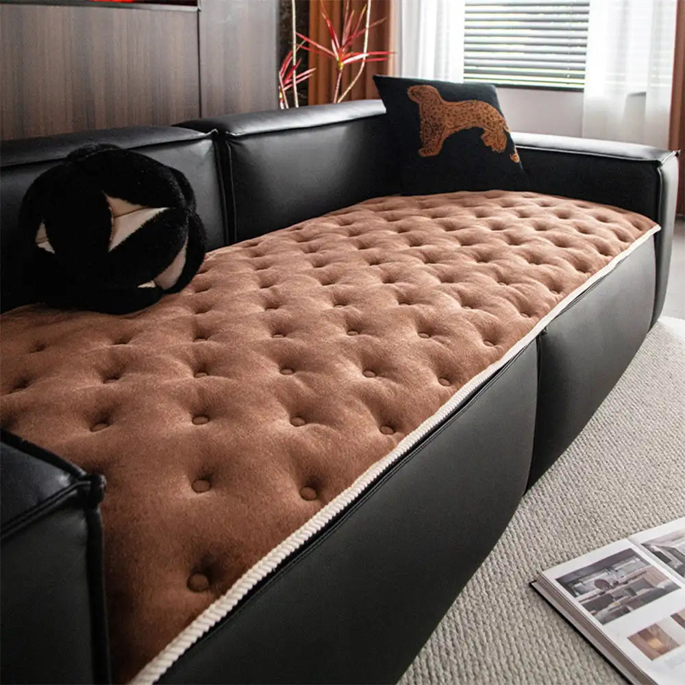 Vintage Leather Sofa Protection Non-Slip Sofa Cover