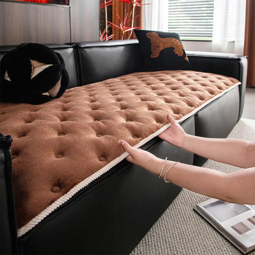 Vintage Leather Sofa Protection Non-Slip Sofa Cover