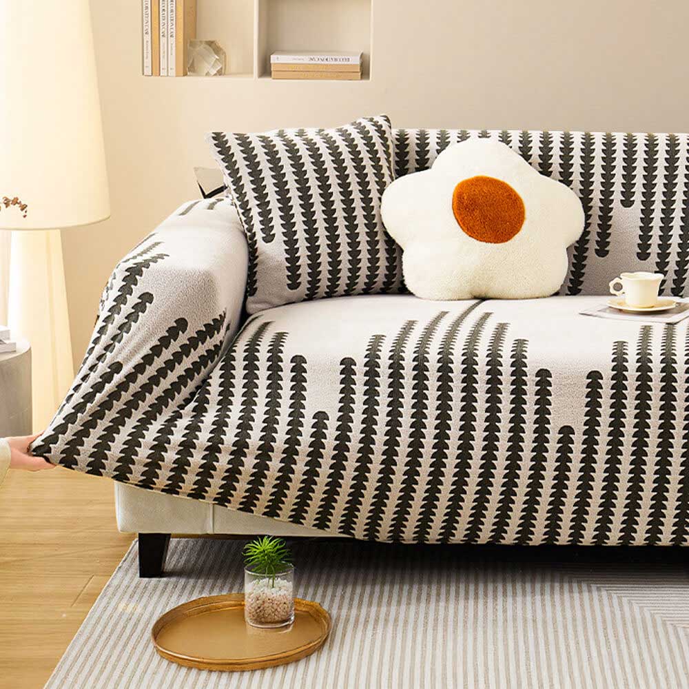 Herringbone Cosy Full-Wrap Stretch Magic Sofa Cover