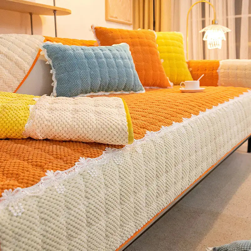Corduroy Warm Scratch Resistant Sofa Protective Sofa Cover