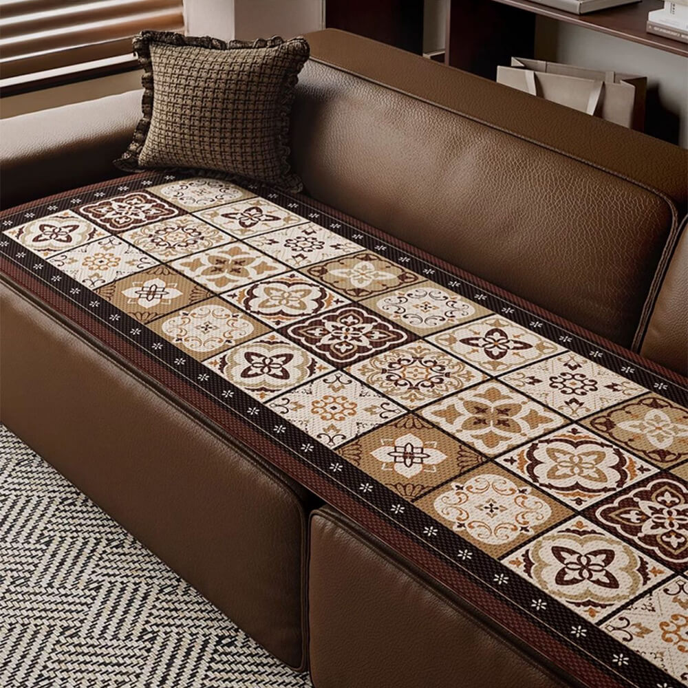 Elegant Bohemian Ice Silk Breathable Sofa Cover