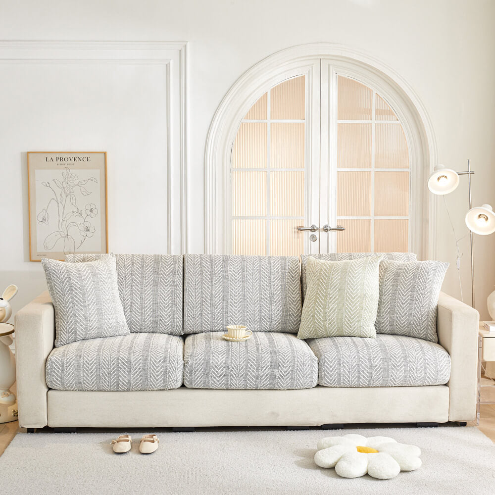 Herringbone Chenille Anti-Slip Magic Sofa Cover