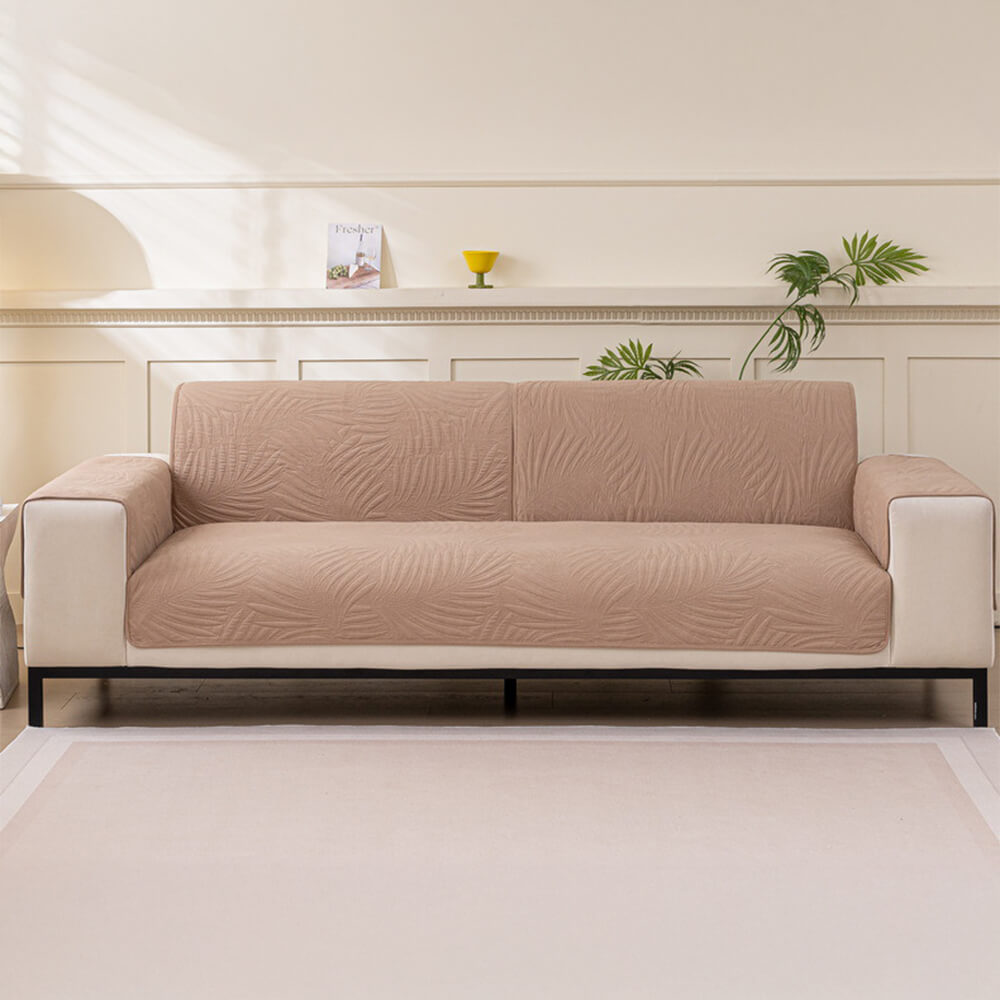 Large Leaf Pattern Water-resistant Sofa Protector Non-Slip Sofa Cover