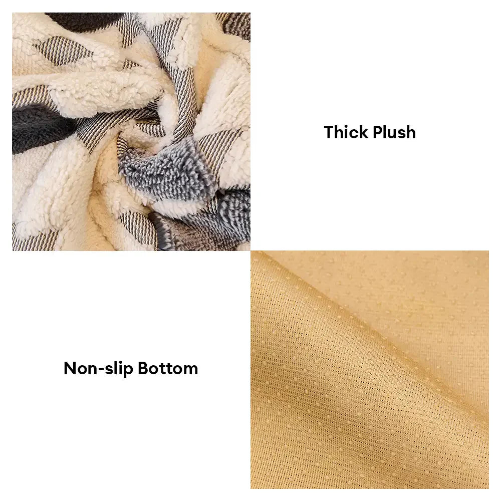 Modern Geometric Thick Plush Anti-Scratch Non-Slip Sofa Cover