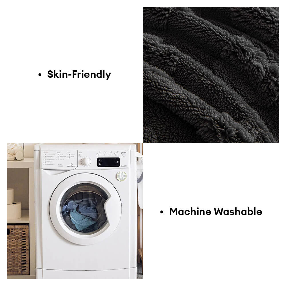 Plush Paw-Patterned Soft Furniture Protector Sofa Throw Cover