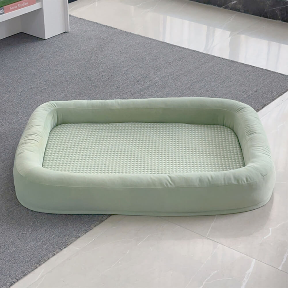 Soft Cooling Reversible Washable All-Season Oval Dog Bed