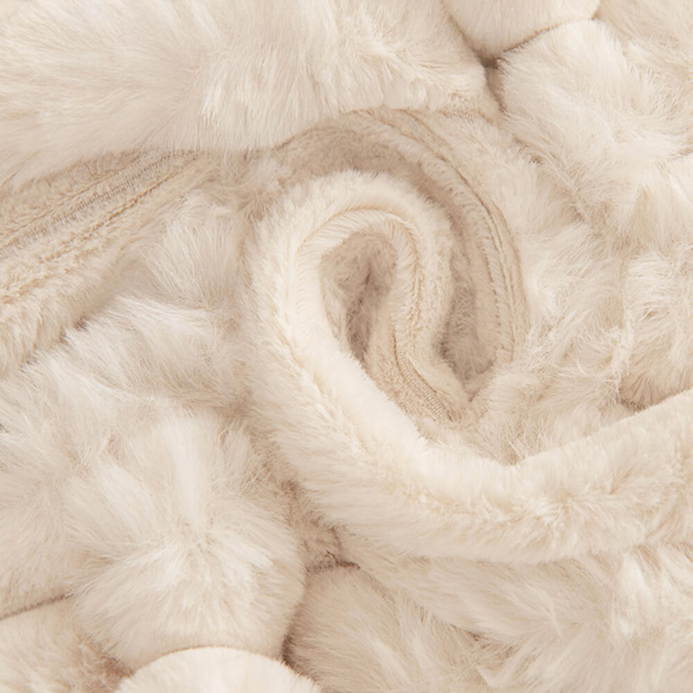 Striped Faux Rabbit Fur Multi Functional One Piece Sofa Cover