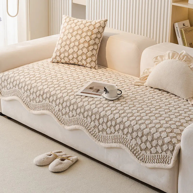 Vintage Classic Chenille Scratch Resistant Couch Protective Sofa Cover