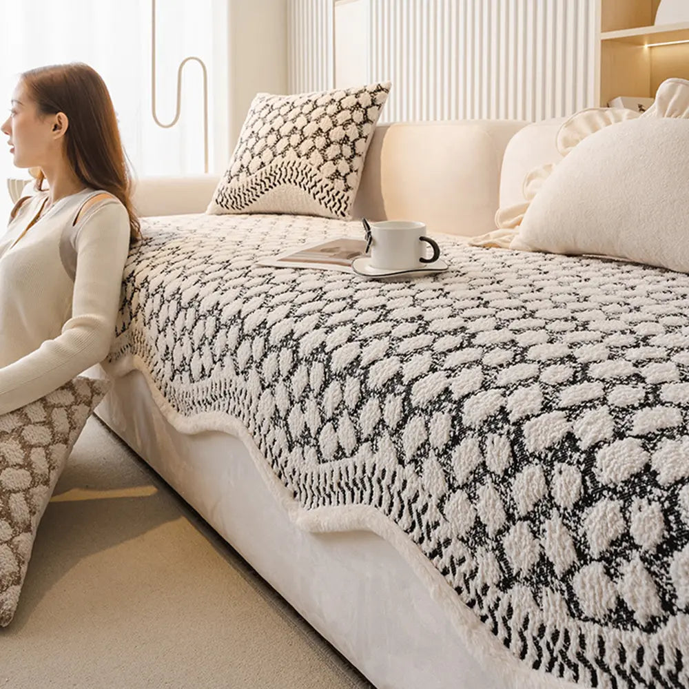 Vintage Classic Chenille Scratch Resistant Couch Protective Sofa Cover