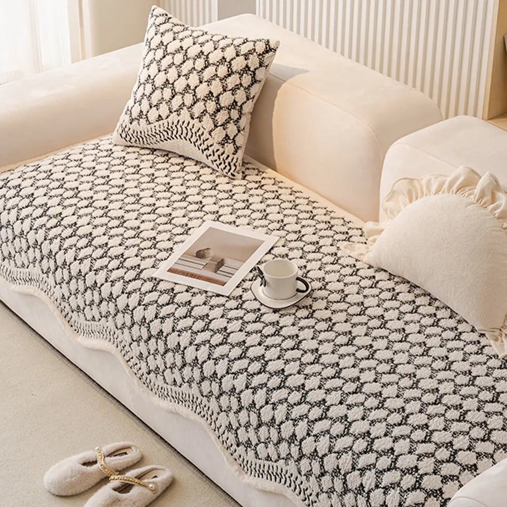 Vintage Classic Chenille Scratch Resistant Couch Protective Sofa Cover