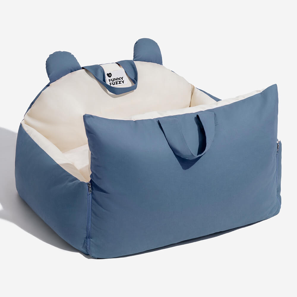 Bear Ears Pet Car Safety Bed Multifunctional Dog Car Seat Bed