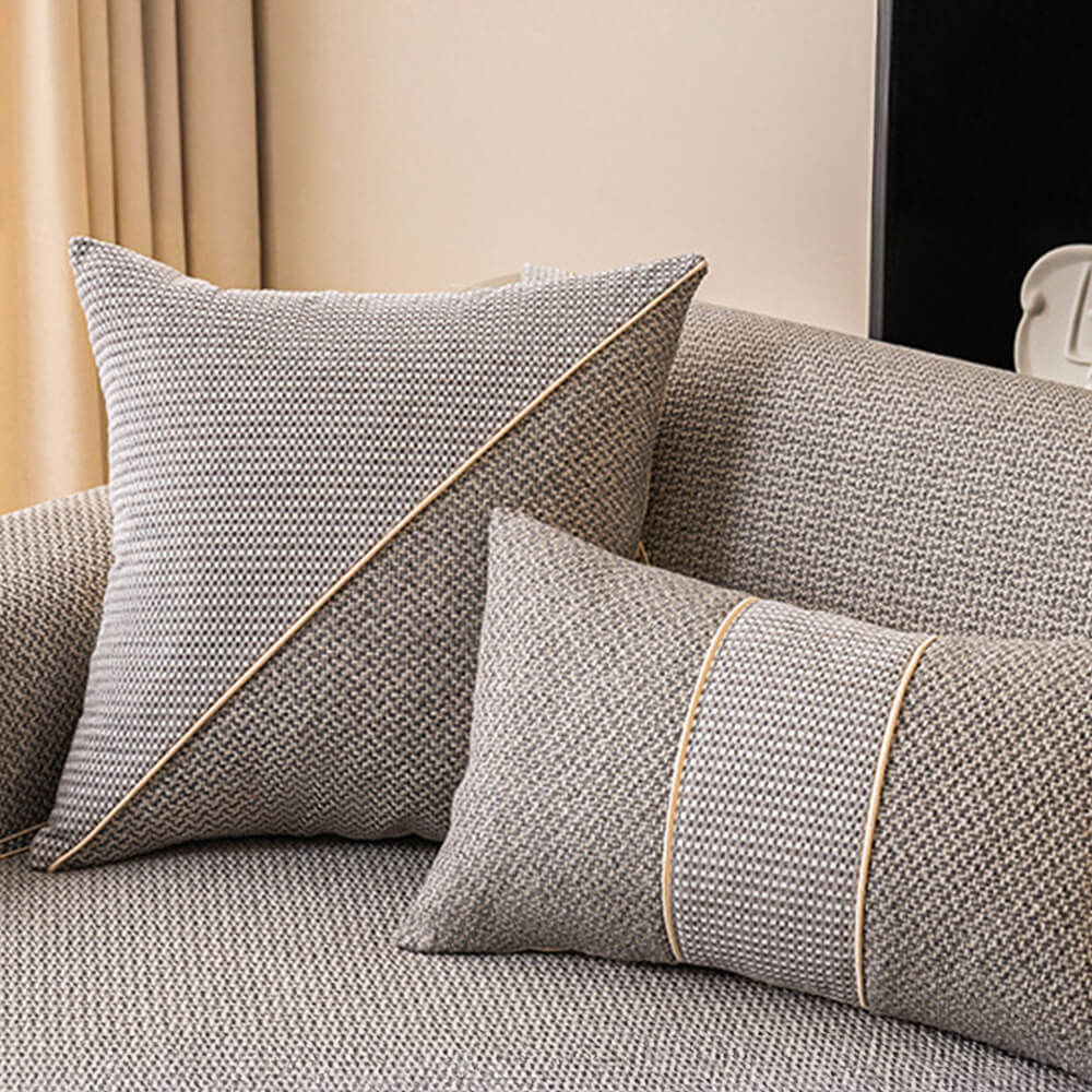 Breathable Woven Cotton Linen Non-Slip Sofa Cover