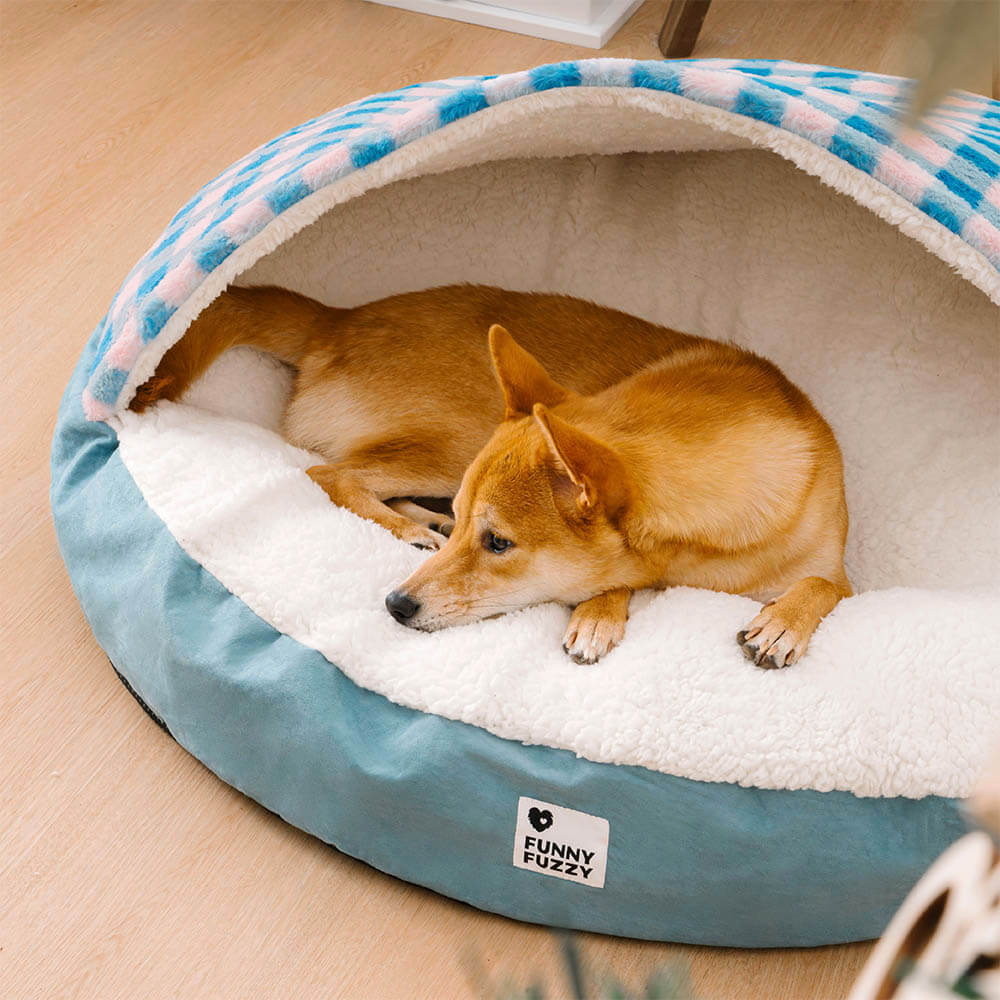 Round Canopy Dream Dog Bed Pet Nest Bed