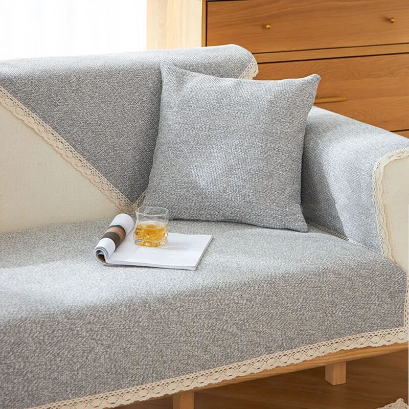 Hand-woven Cotton Linen Non-slip Sofa Cover for All Seasons