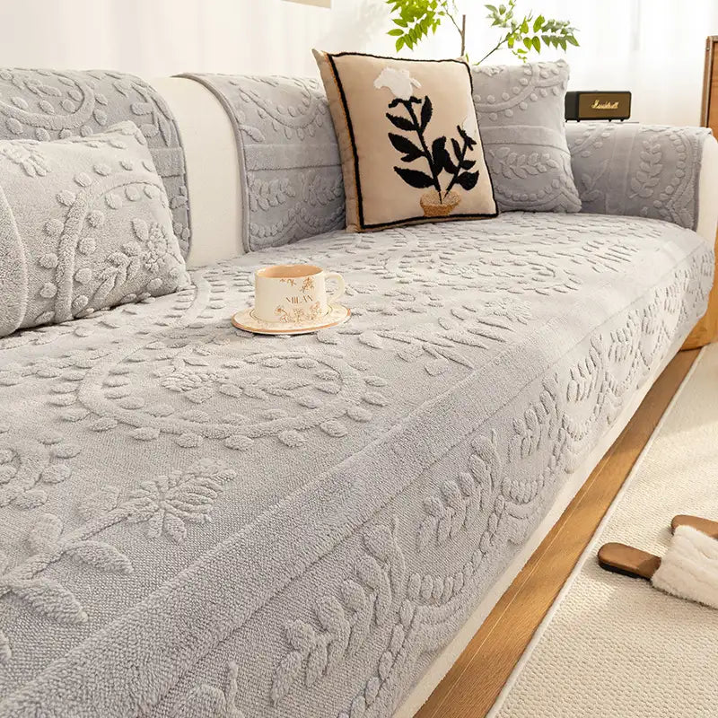 Jacquard Plush Comfortable Scratch-Resistant Non-Slip Sofa Cover