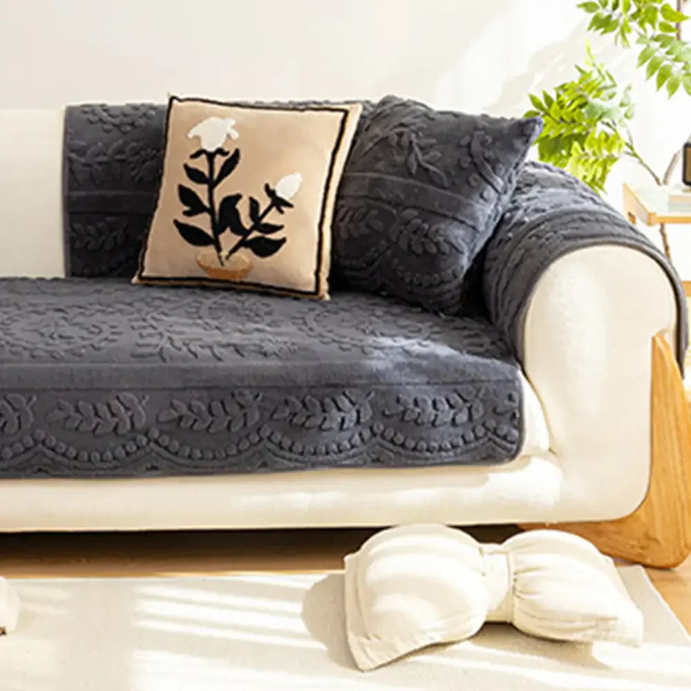 Jacquard Plush Comfortable Scratch-Resistant Non-Slip Sofa Cover