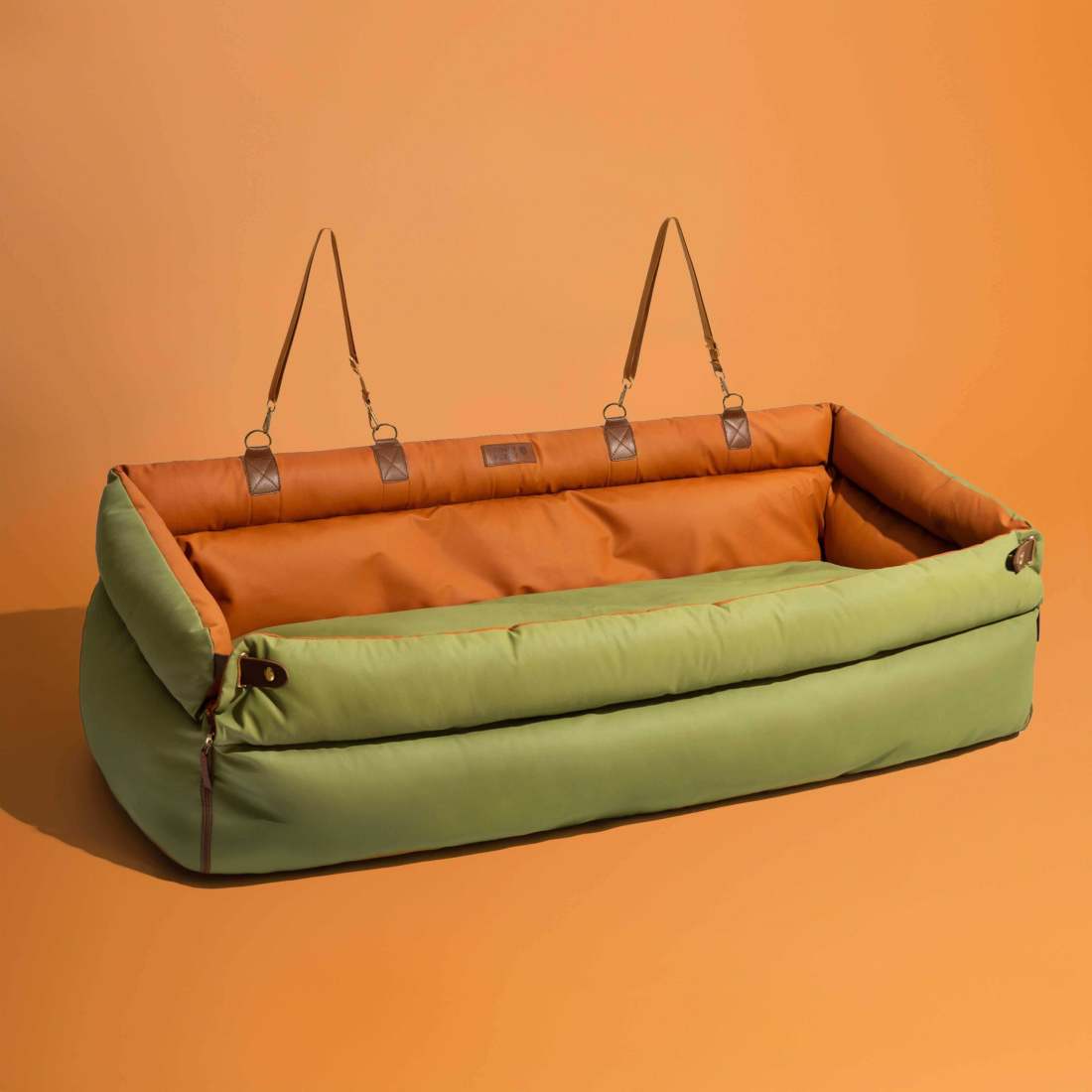 Deluxe Faux Leather Dog Car Seat Booster Bed - Urban Voyager