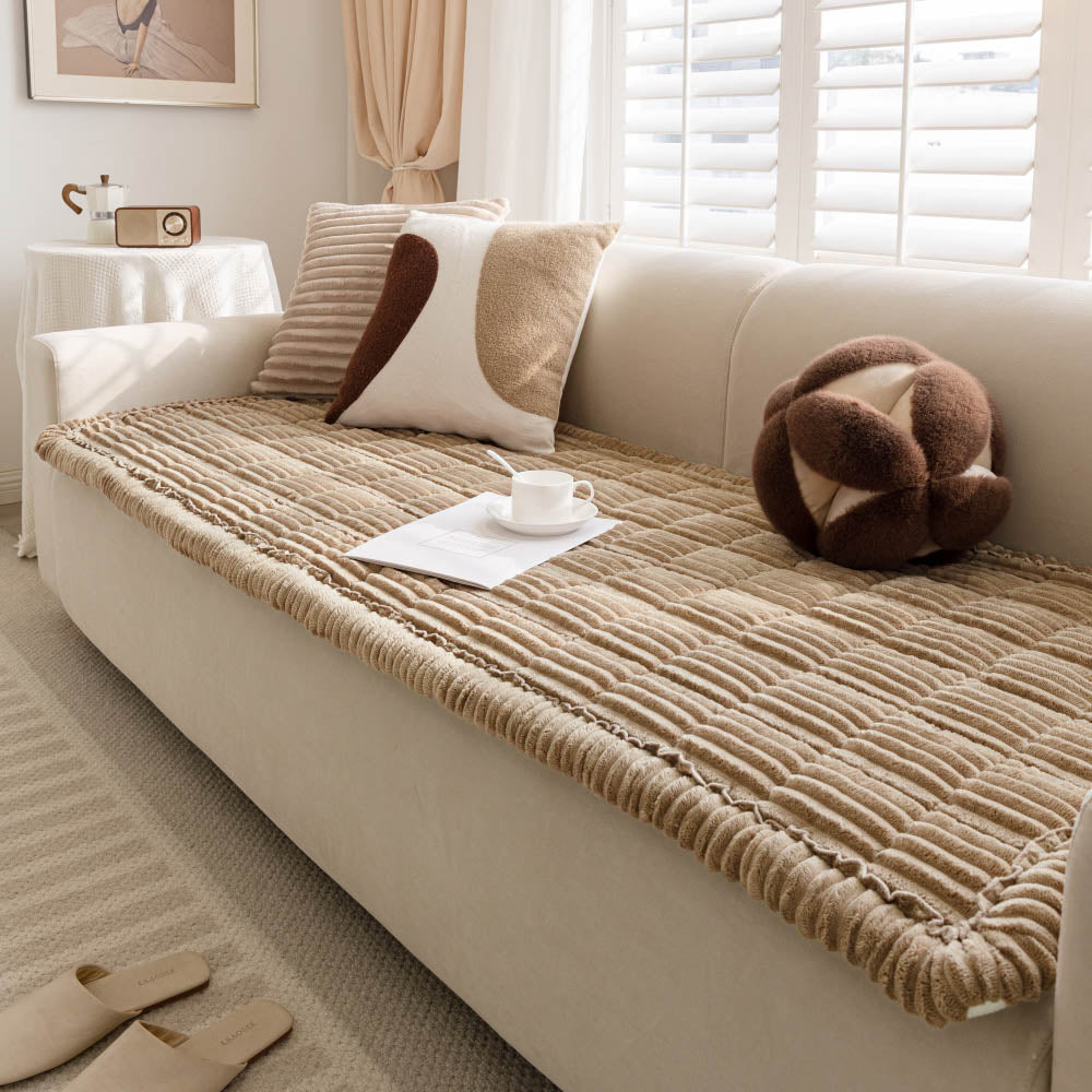 Lazy Soft Flannel Breathable Pet Mat Non-slip Sofa Cover