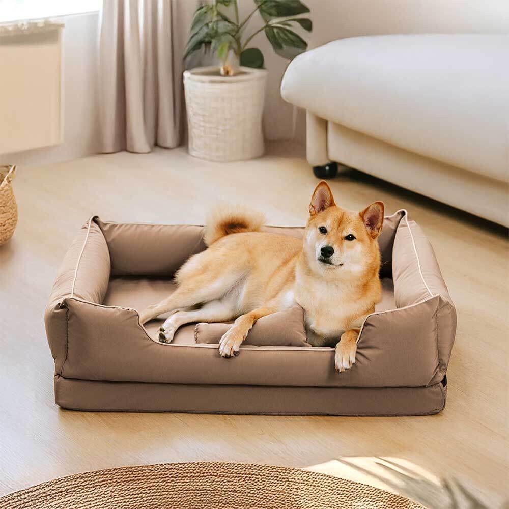 Nordic Style Waterproof Anti-Scratch Washable Dog Sofa Bed with Pillow