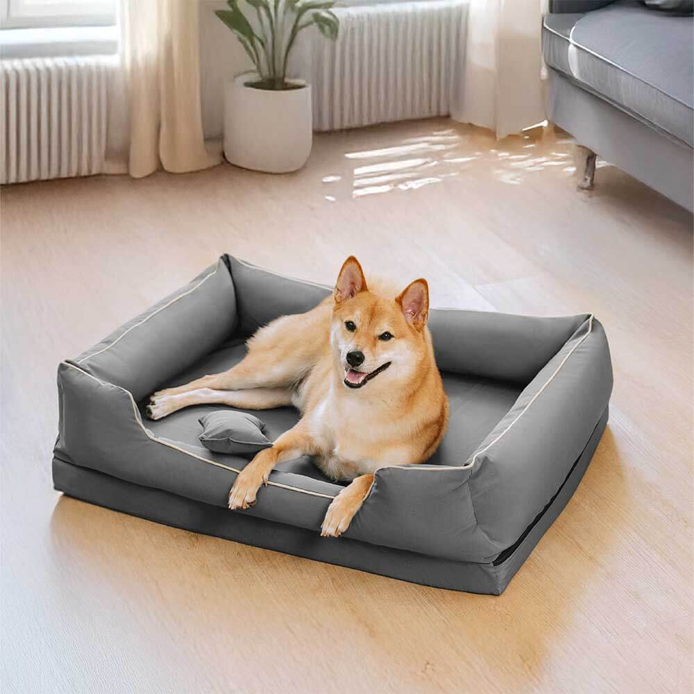 Nordic Style Waterproof Anti-Scratch Washable Dog Sofa Bed with Pillow