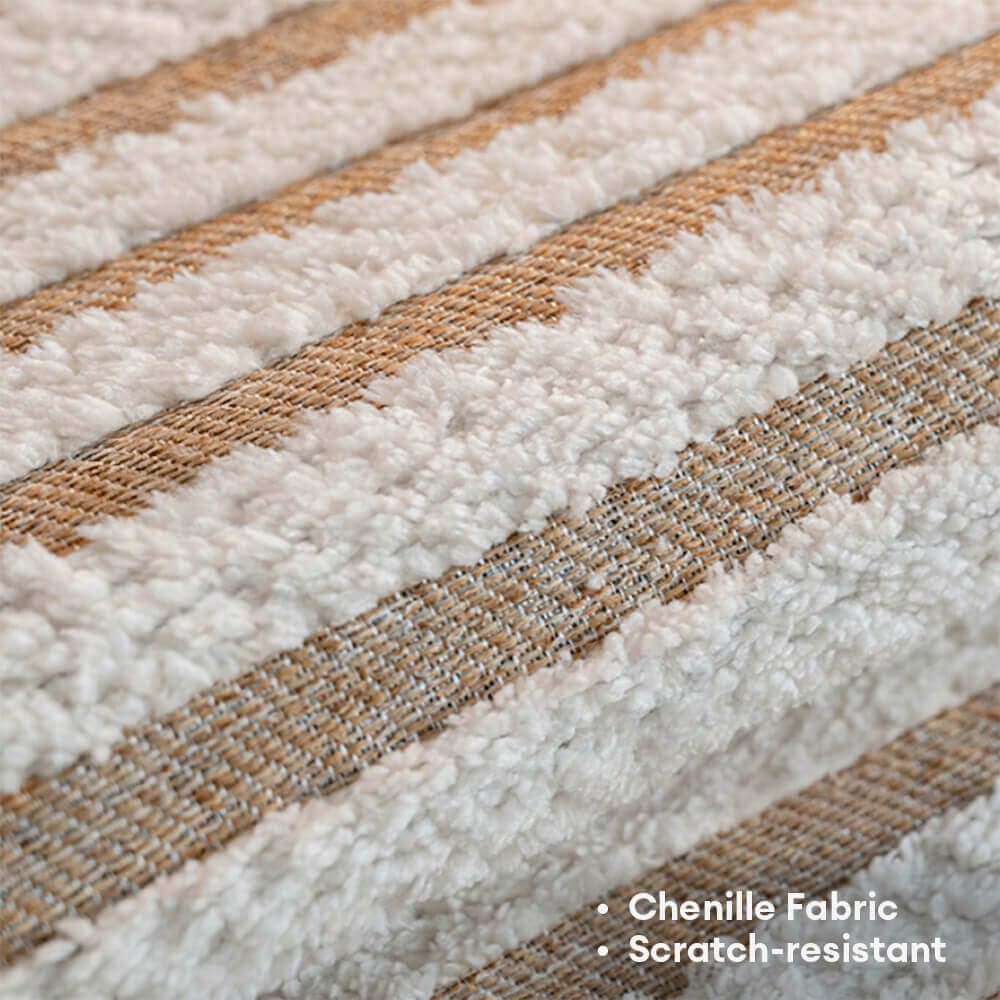 Striped Chenille Irregular Scratch-Resistant Non-Slip Sofa Cover