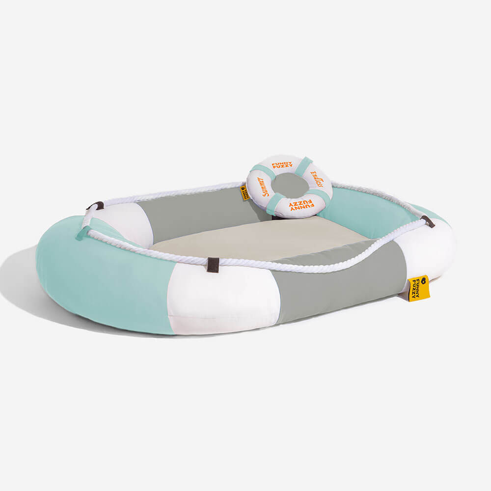 Summer Cooling Waterproof Boat-Shaped Pet Bed with Pillow – Chill Raft