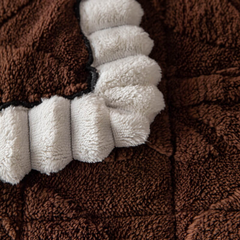 Thickened Short Plush Leaf Pattern Scratch Resistant Non-Slip Sofa Cover